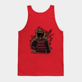 RED SAMURAI BIKER Tank Top